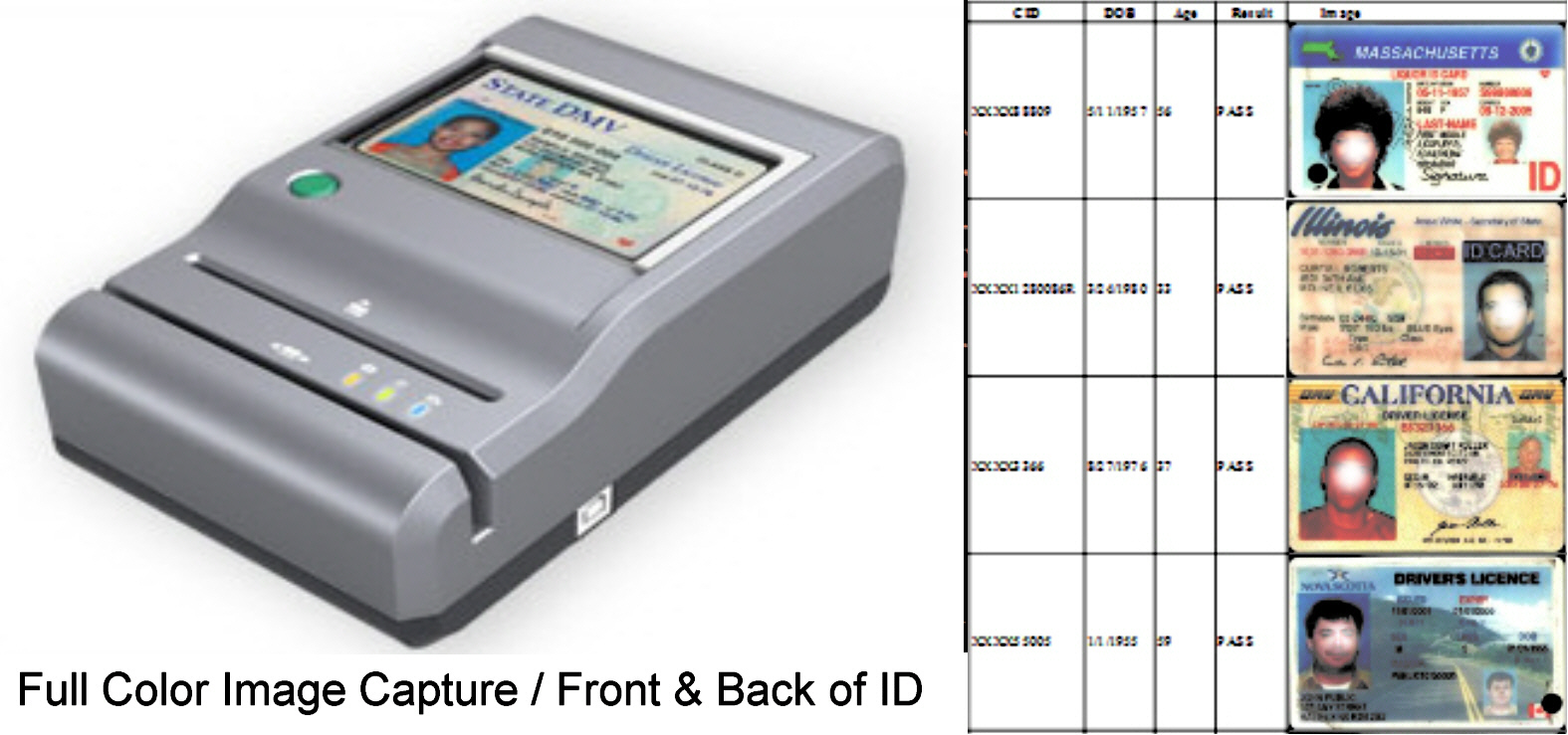 drivers license barcode scanner demographic information